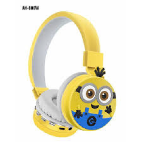 Minions Kids Bluetooth Headphones, Wireless Headphone Foldable Headphones for School, Home, or Travel